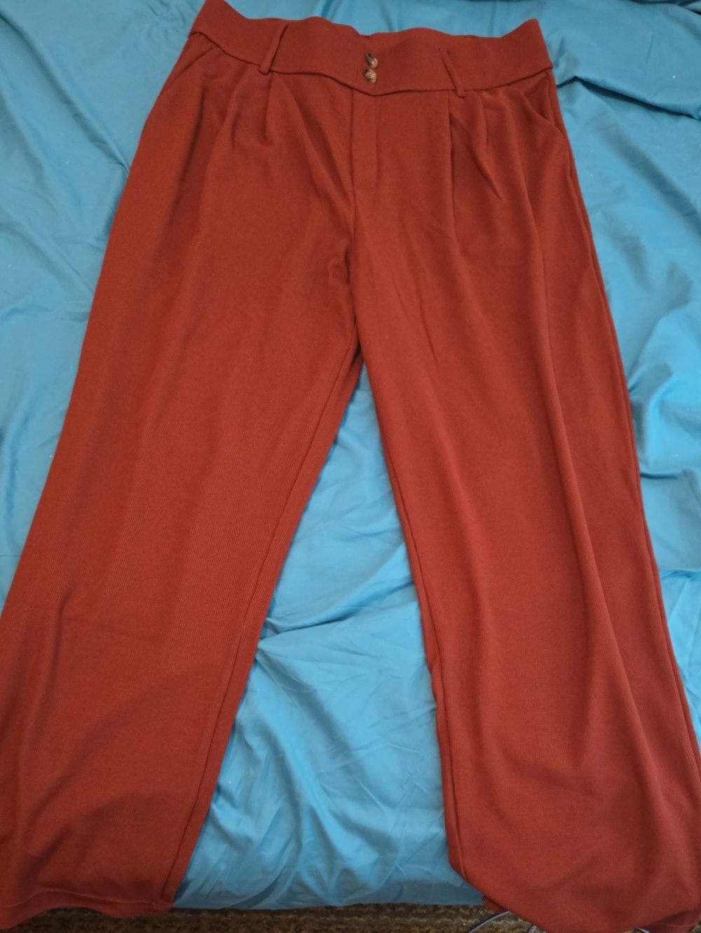 Burgandy High Waisted Halara  Trousers L